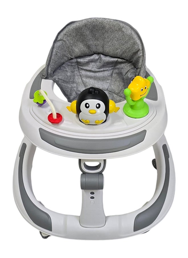 BABYCARA Baby Walker With Parental Handle Anti-Rollover Folding With Music, 6 - 18 Months  - Image 3