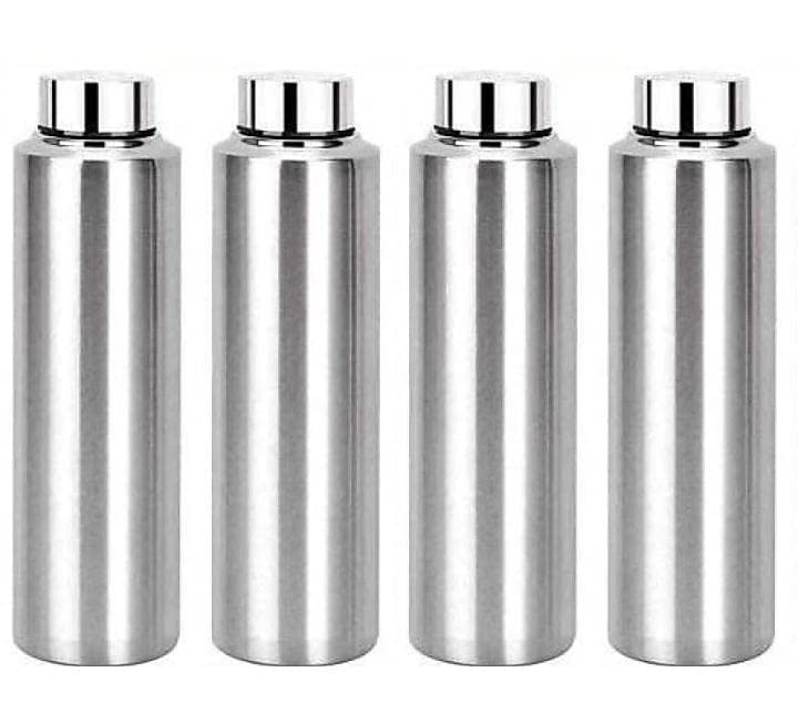 VISAXMI Stainless Steel Water Bottle Set 500ml Pack of 4 RustResistant LeakProof Wide Mouth EcoFriendly Lightweight for Outdoor Daily Use - Image 2