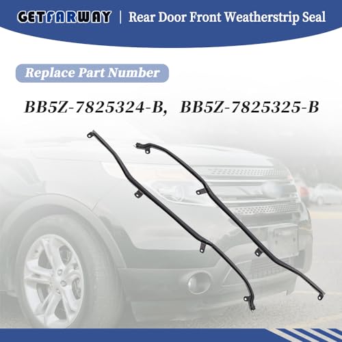 Getfarway شريط عزل الطقس الخلفي لجهاز Getfarway BB5Z-7825324-B BB5Z-7825325-B متوافق مع فورد إكسبلورر 2011 2012 2013 2014 2015 2016 2017 2018 2019 شريط عزل الطقس الأمامي لفورد - Image 3
