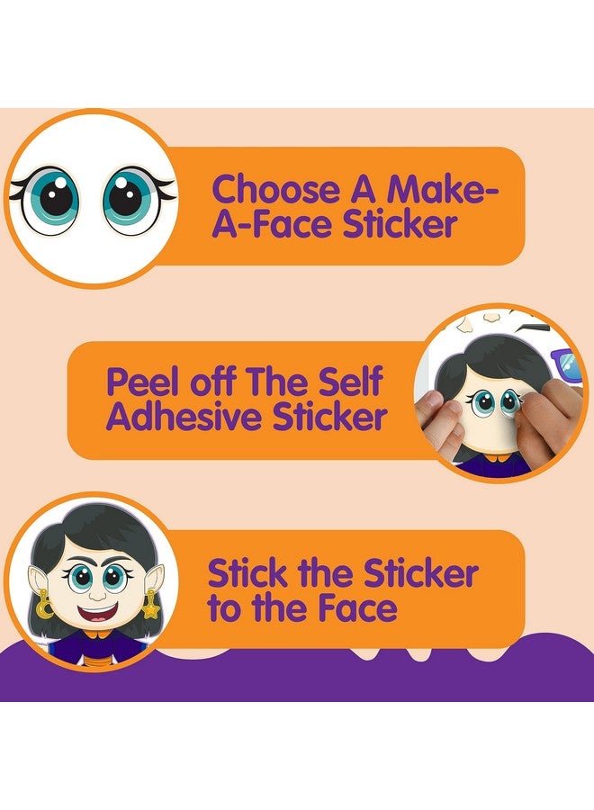 JOYIN 36 PCS Halloween Craft Stickers for Kids Party Favor, Make a Face Stickers with Designs Witch Vampire, DIY Craft Supplies for Halloween Party Game Classroom Activities Gift Goodies - Image 3