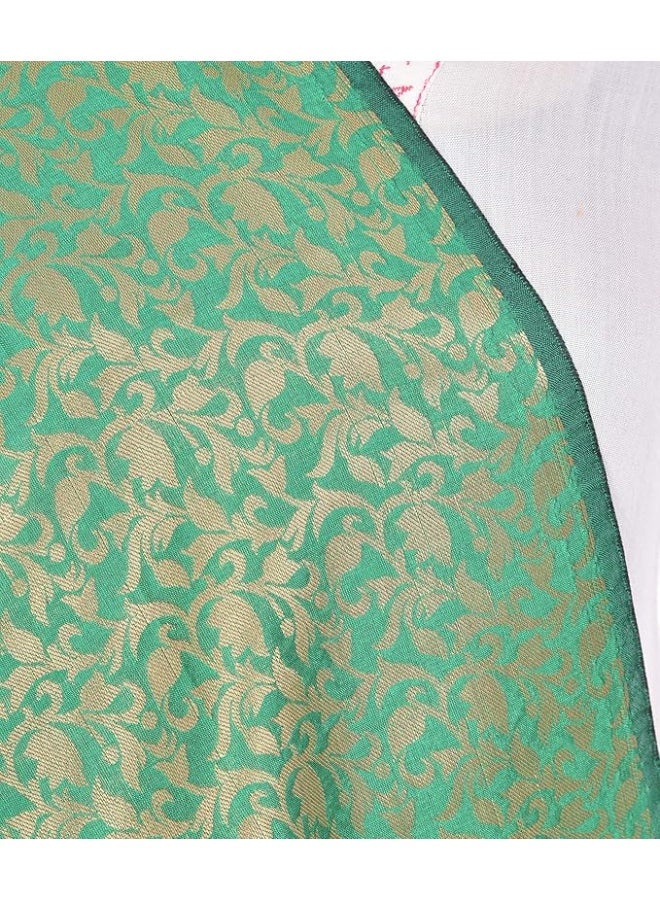 Youthquake Zari Jacquard Silk Dupatta For Womens & Girls With Hand Made Tessels - Image 4