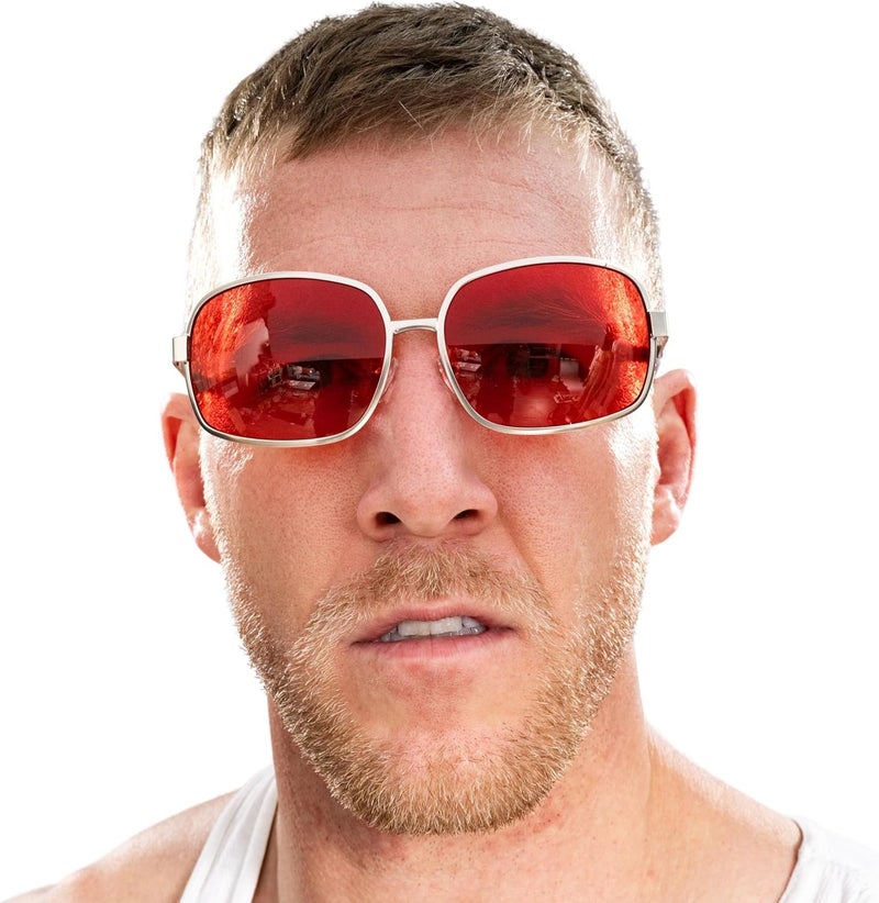 Costume Agent Fight Soap Salesman Halloween Costume Cosplay Red Sunglasses Accessory - Image 3