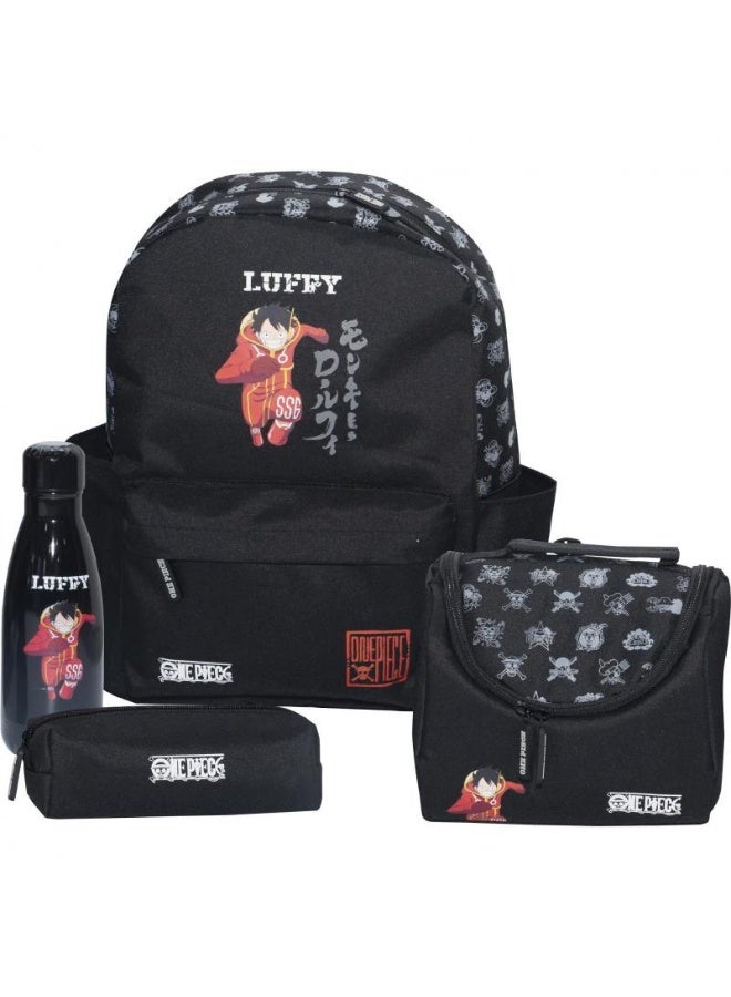 Shueisha One Piece 4-in-1 Backpack Set with Accessories – Black