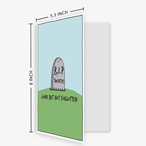 Ogeby Funny 30th Birthday Card for Him Her, Sarcastic Thirty Bday Card Gift, RIP Twenties Gone But Not Forgotten - Image 2