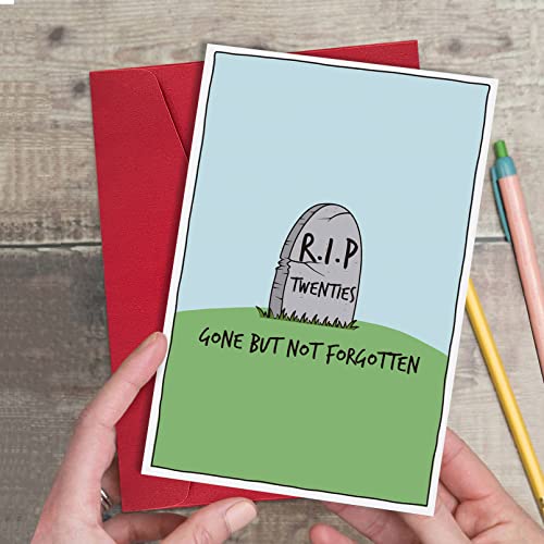 Ogeby Funny 30th Birthday Card for Him Her, Sarcastic Thirty Bday Card Gift, RIP Twenties Gone But Not Forgotten - Image 4