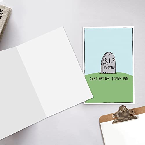 Ogeby Funny 30th Birthday Card for Him Her, Sarcastic Thirty Bday Card Gift, RIP Twenties Gone But Not Forgotten - Image 5