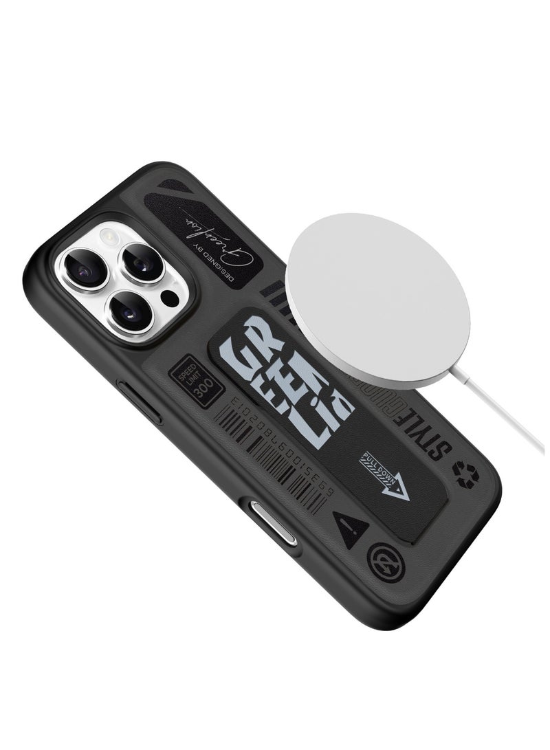 GREEN LION iPhone 16 Pro Max Grip Pro Magsafe Case / Grip and Stand / Shock Absorption / Comfortable Grip /Strong Magnets / Anti Scratch / Stylish Back Cover - Black - Image 5