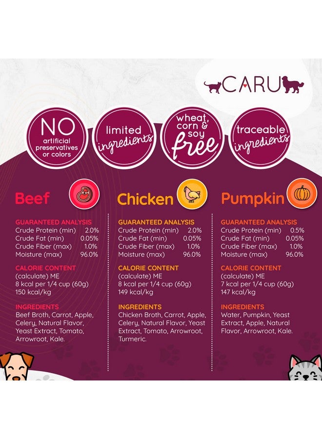 كارو وجبة طعام كارو اليومية من مرق لحم البقر للكلاب والقطط - 1.1 رطل. - Image 3