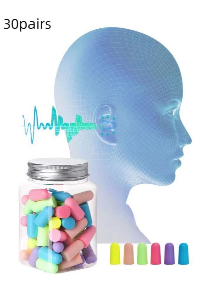 Generic EarPlugs,30pairs Earplugs To Sleep Noise, Ear plugs for Swimming Earplug For Noise Cancelling Ultra Soft, Reusable Ear plug For Travel  - Image 1