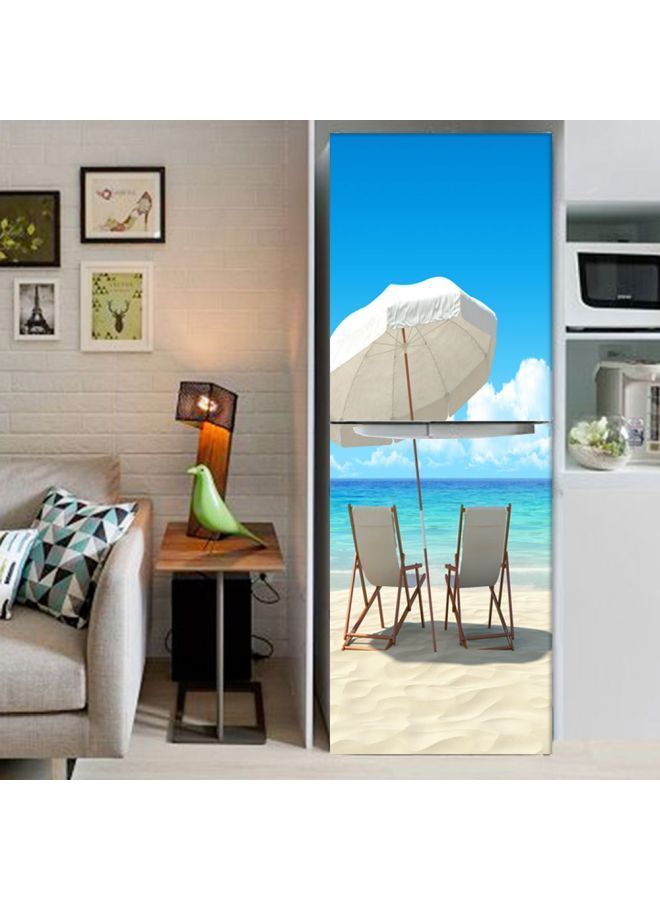 NIBEMINENT Beach Holiday Themed Decorative Sticker Blue/White/Beige 60x185centimeter - Image 2