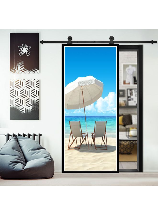 NIBEMINENT Beach Holiday Themed Decorative Sticker Blue/White/Beige 60x185centimeter - Image 4