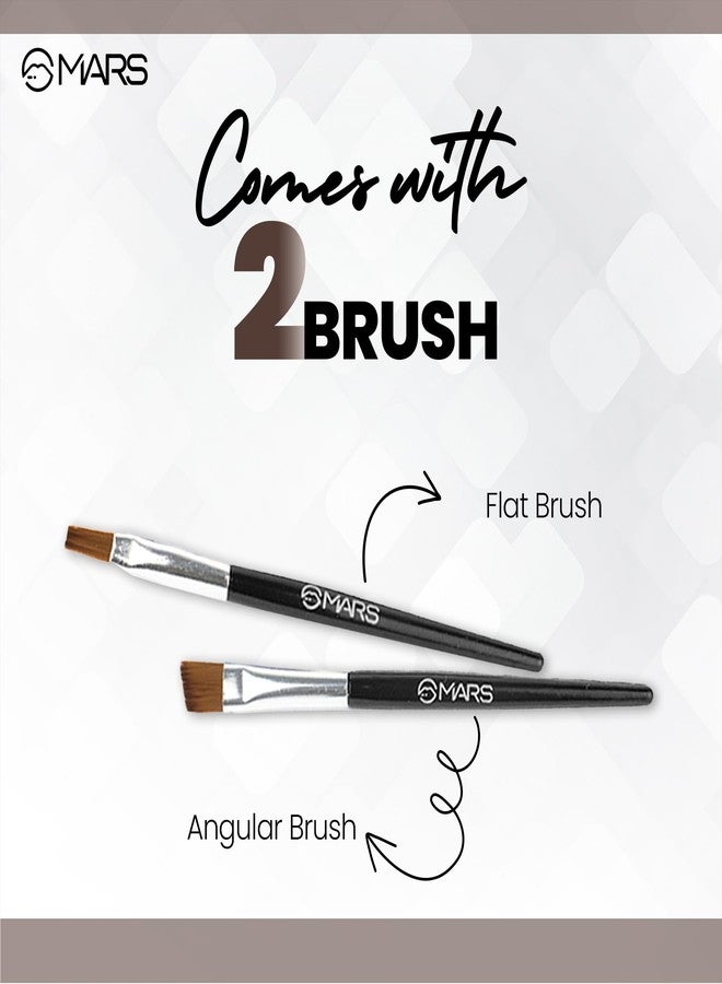 MARS 2-In-1 Hue Gel Matte Eyeliner | Waterproof & Smudgeproof Formula | Stay Upto 24 Hours | Comes With 2 Brush Set (6.0 Gm) (Black & Brown) - Image 5