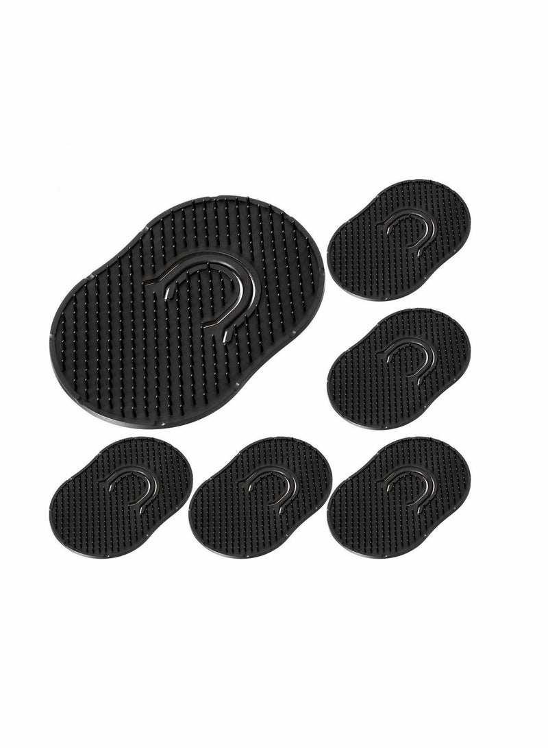 Y&D Pocket Palm Combs, Brush for Men, Portable Hair Brushes Plastic Beard Comb Shampoo Scalp Massager Travel, 6Pcs - Image 1