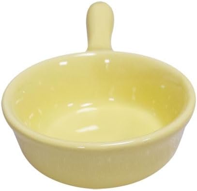 Albedel Yellow 6 pcs Porcelain Soy Sauce Dish Ceramic Dip Dipping Mini Small Bowls Plate 101 oz wHandle for Dinner Baking BBQ and Cooking - Image 4