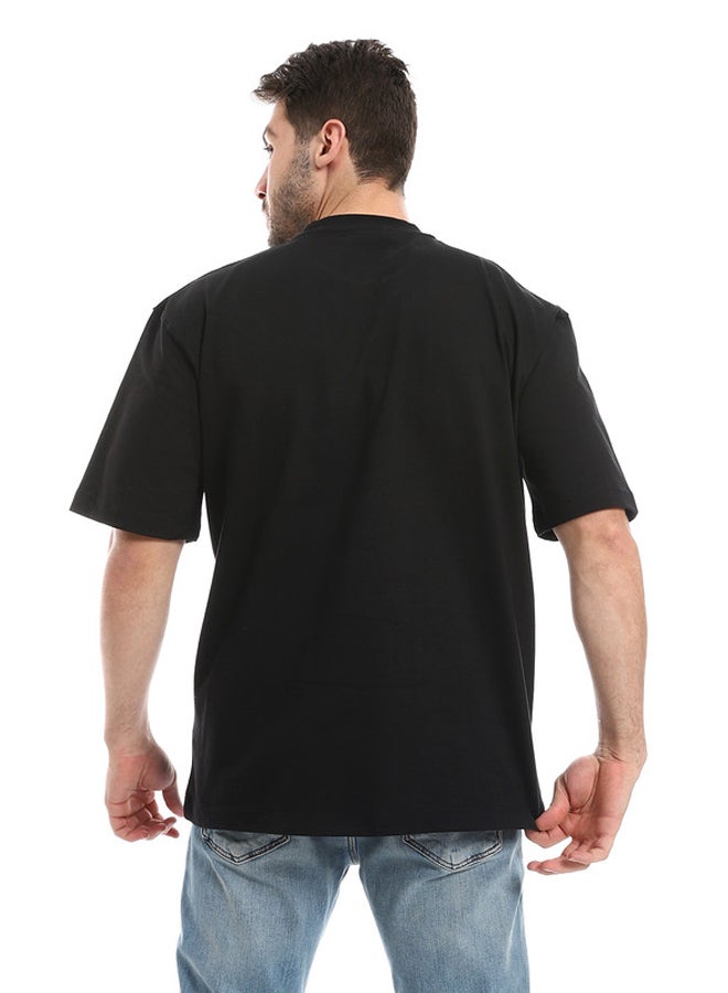 WHITE RABBIT Finger Comfy Printed T-Shirt-Black  - Image 2