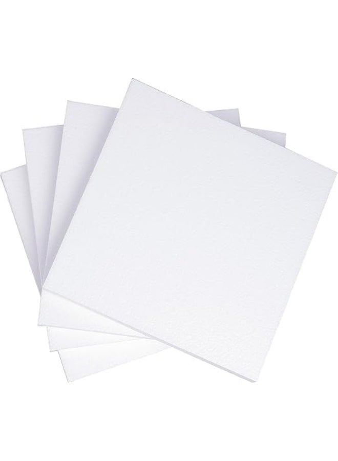 كرافت ماجيك مجموعة من 4 كتل من الفوم الحرفي 10×10×1 بوصة | ألواح بوليسترين أبيض ستايروفوم / ثيرموكول للفن والنحت، الحرف اليدوية، تنسيقات الزهور والمشاريع المدرسية - Image 1