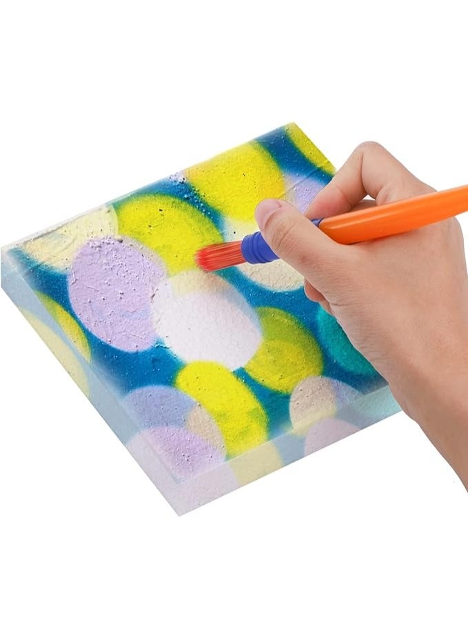 كرافت ماجيك مجموعة من 4 كتل من الفوم الحرفي 10×10×1 بوصة | ألواح بوليسترين أبيض ستايروفوم / ثيرموكول للفن والنحت، الحرف اليدوية، تنسيقات الزهور والمشاريع المدرسية - Image 5