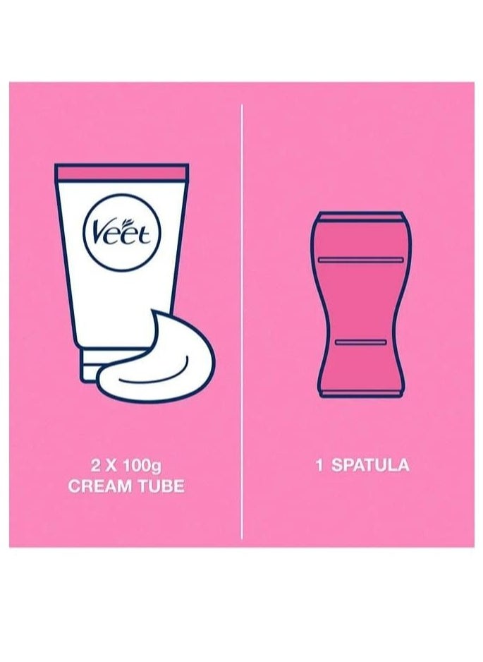 Veet Dry Skin Hair Removal Cream 100g Pack Of 2  - Image 3