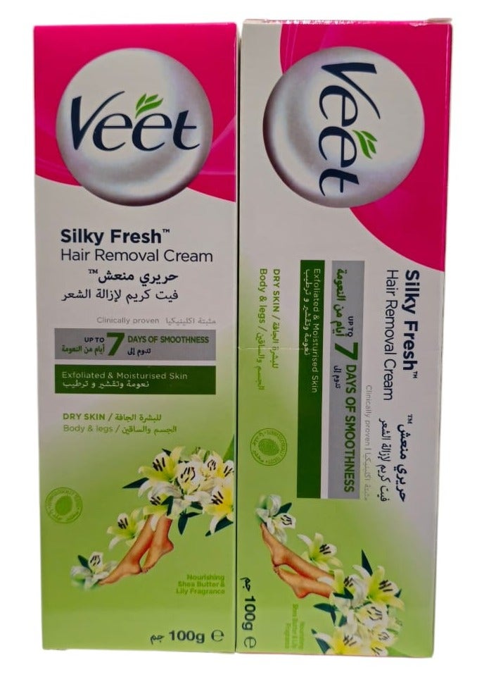 Veet Dry Skin Hair Removal Cream 100g Pack Of 2 - Image 1