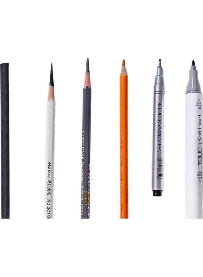 Canson Sketch Paper 4K Medium-Coarse Texture Double-Sided Drawing Paper For Colored Pencil Sketching, Art Drawing, Hand-Drawn Paper, Handwritten Newspaper 4K 160G 10 Sheets Sketching Markers Drawing - Image 2