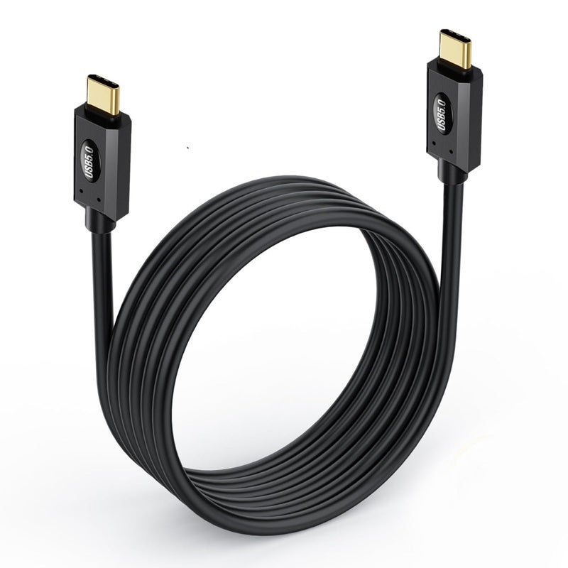 USB 5 Cable 80Gbps Data Transfer 240W PD3 1 Charging Supports 16K Display E Marker Protection 6FT Black - Image 4