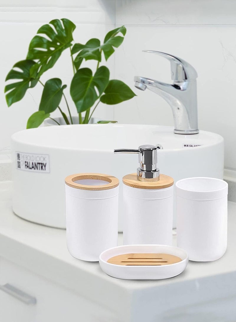 ليوكور طقم إكسسوارات حمام مكون من 6 قطع باللون الأبيض - Image 2