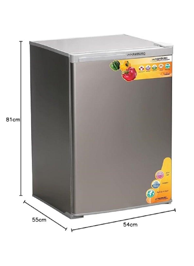 Hamburg FB15 Mini Bar Refrigerator 140 Liters - Silver