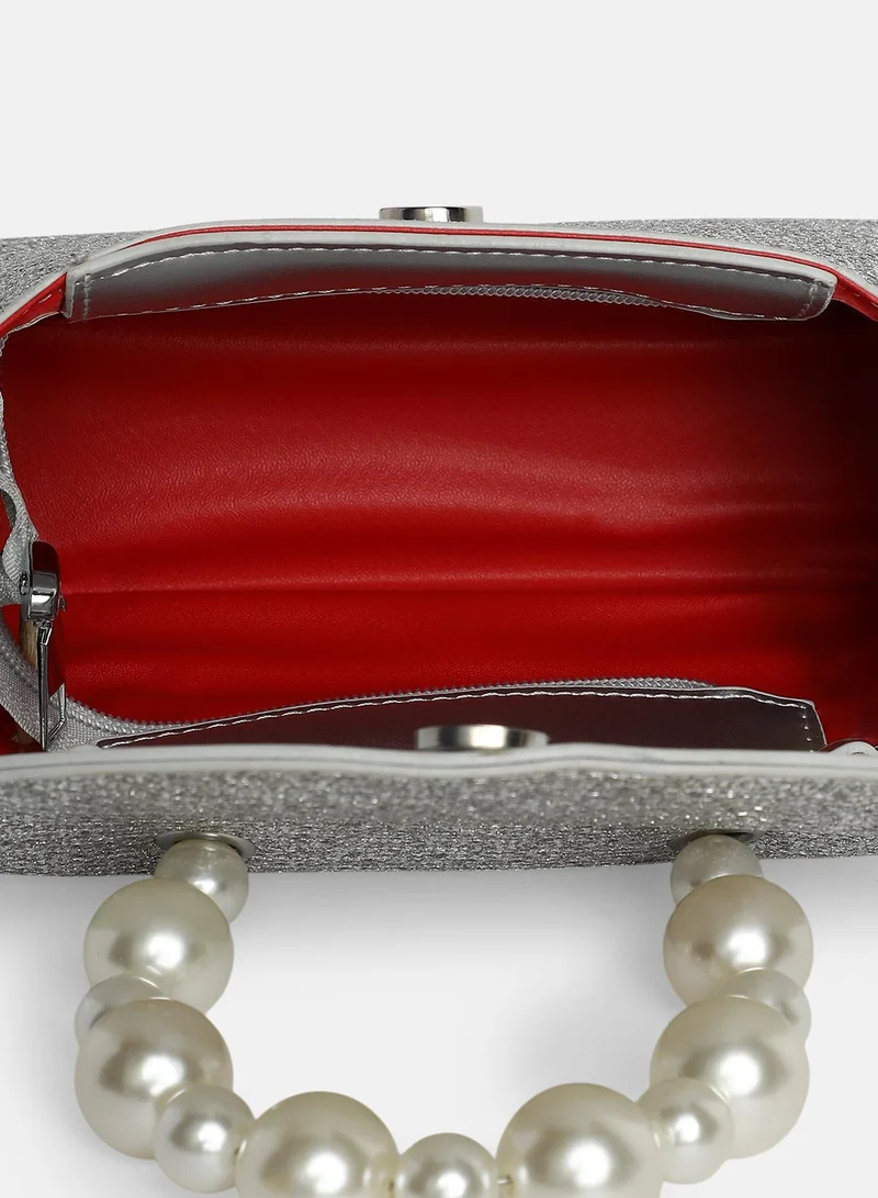 صوص هاوت شنطة بحمالة عادي بنمط كتل الالوان من جلد نباتي بإغلاق مغناطيسي للنساء