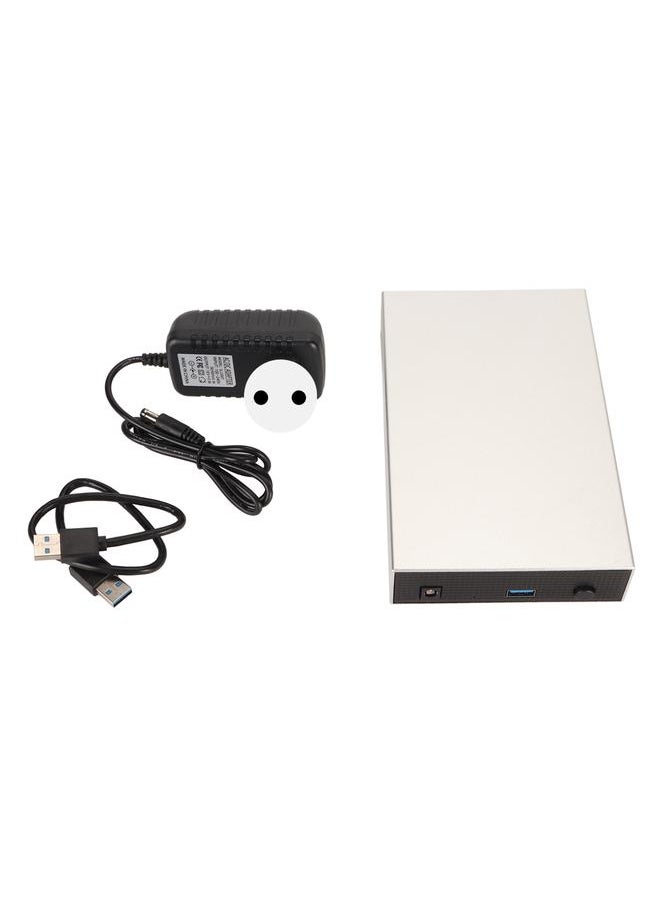 Thoraya 3.5-inch desktop metal mobile hard disk USB3.0 hard disk storage compatible with PC/TV/desktop/laptop 2TB European standard  - Image 1