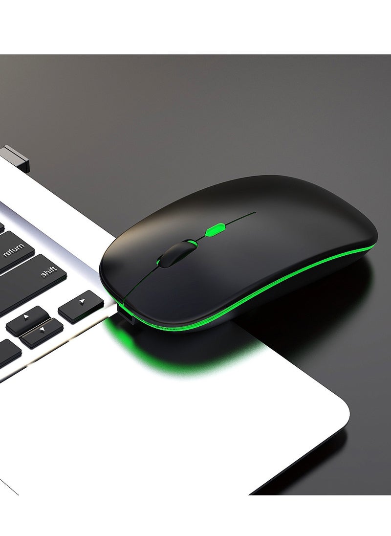 2.4G 600mAh true M-40, colorful luminous wireless mouse, silent ultra-thin wireless mouse black, universal for laptop desktop computers