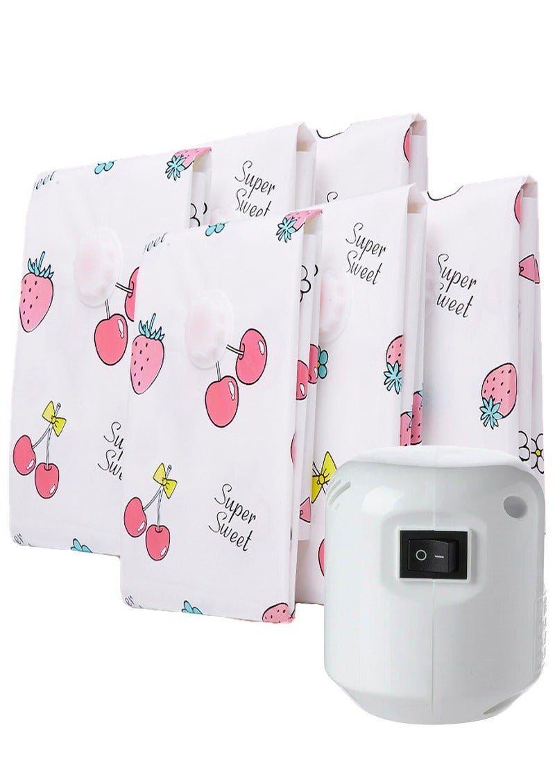 Vacuum Storage Bags, Compression Sealer Bags with Electric Suction Pump, Reusable Vacuum Compression Bags for Clothes, Quilt, Travel (Size: Small, Medium, Large) - Image 1