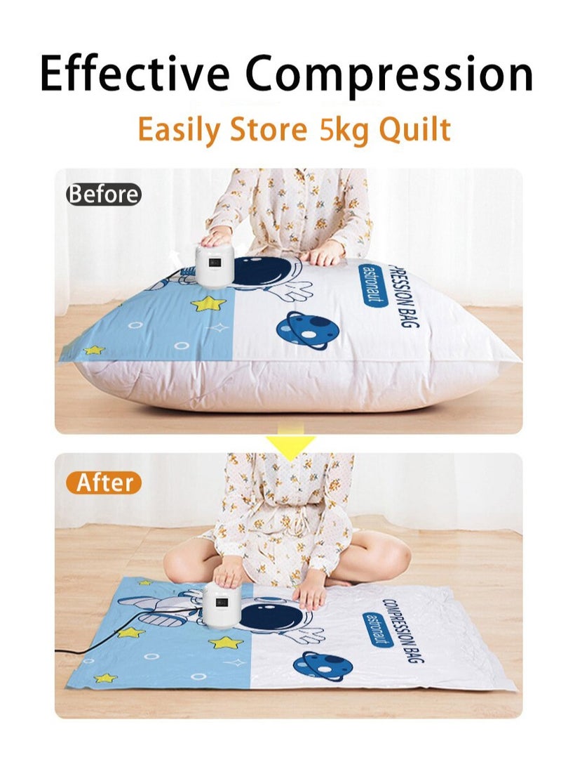 Vacuum Storage Bags, Compression Sealer Bags with Electric Suction Pump, Reusable Vacuum Compression Bags for Clothes, Quilt, Travel (Size: Small, Medium, Large) - Image 2