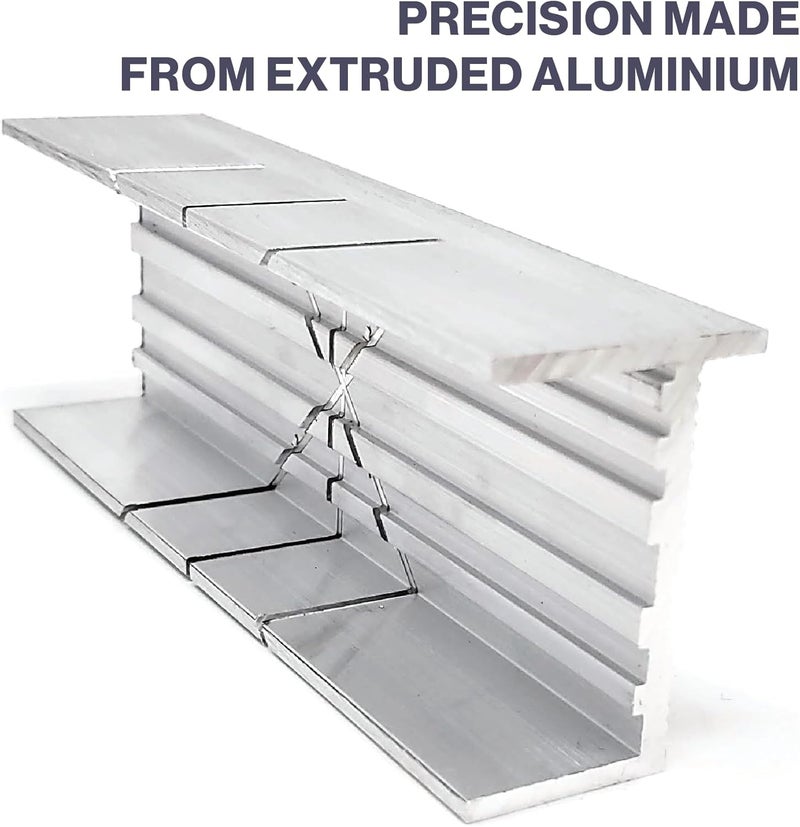 صندوق الزاوية المعدني من Excel Blades - هيكل من الألومنيوم والصلب - صنع في الولايات المتحدة الأمريكية - صندوق زاوية صغير بحجم 6 بوصات - منشار زاوية معدني بزاويتين للقطع - مثالي لقطع الخشب والمعادن اللينة - Image 3