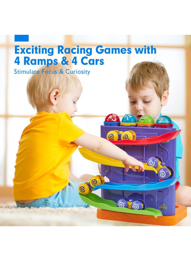 Export E-commerce Kidsren Infants And Young Kidsren Knocking Penguin Slide Inertia Car Knocking Toy-Color:1 Car + 4 Balls  - Image 3