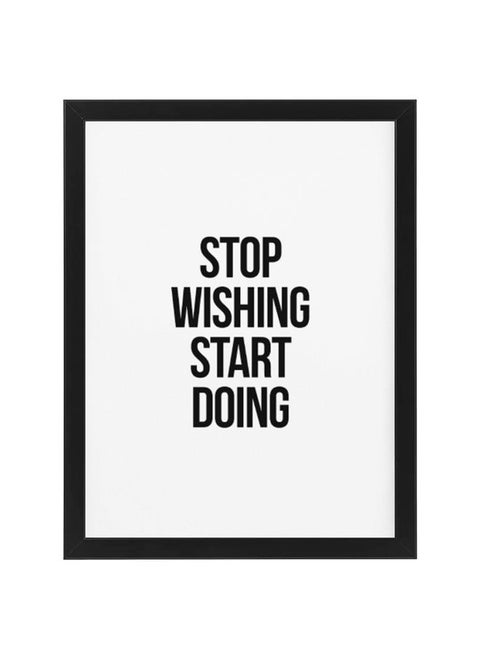 Motivational Gym Poster With Frame 30x40 cm