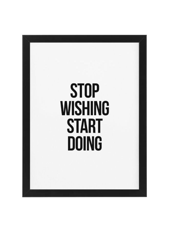 Motivational Gym Poster With Frame 30x40 cm