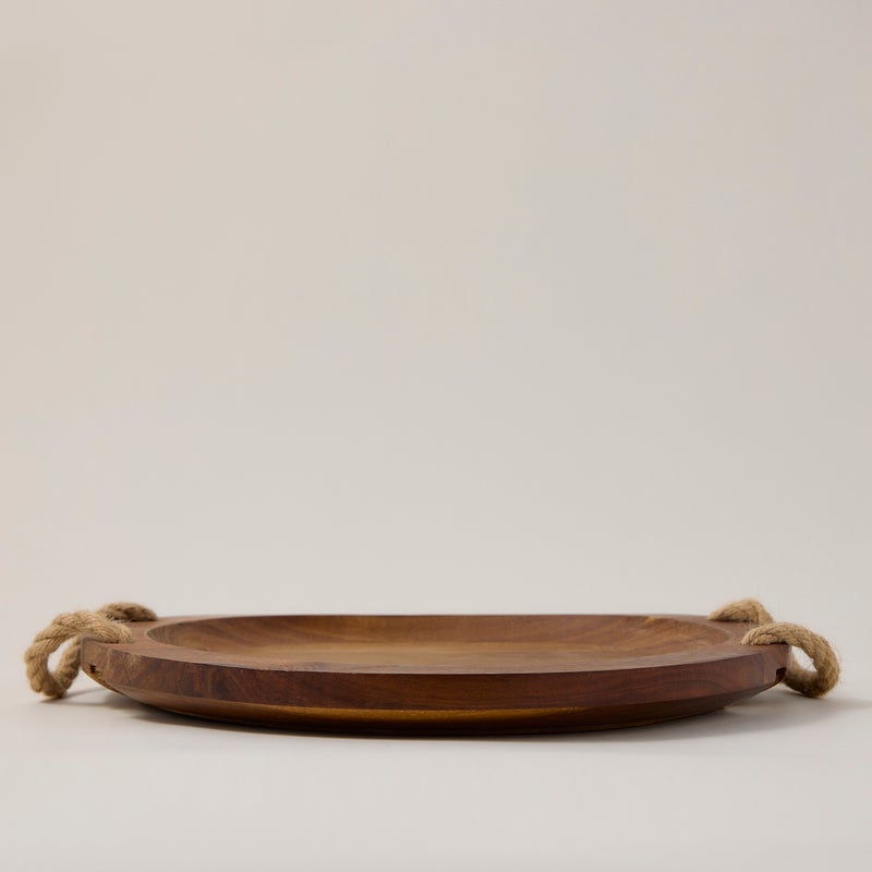 Alberto acacia wood round tray 35*35*4 cm - Image 2