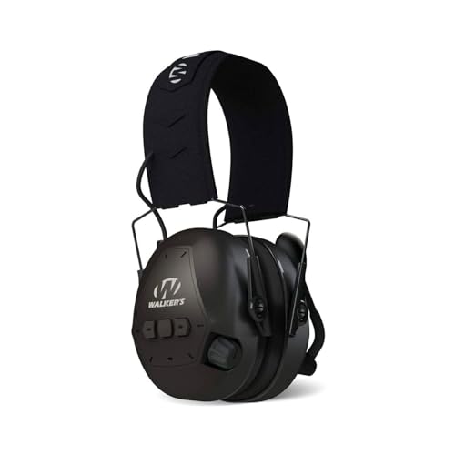 Walker's سماعات واكر بلوتوث المدمجة 25 ديسيبل حماية سمعية للصيد والرماية مع ميكروفون قابل للتعديل، أسود، مقاس واحد - Image 2