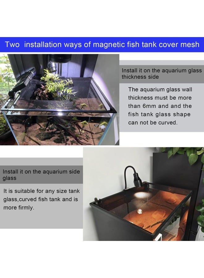 NestBasics Magnetic Aquarium Anti-Jumping net Cover mesh to Protect Fish Jumping Out of Fish Tank - Image 4