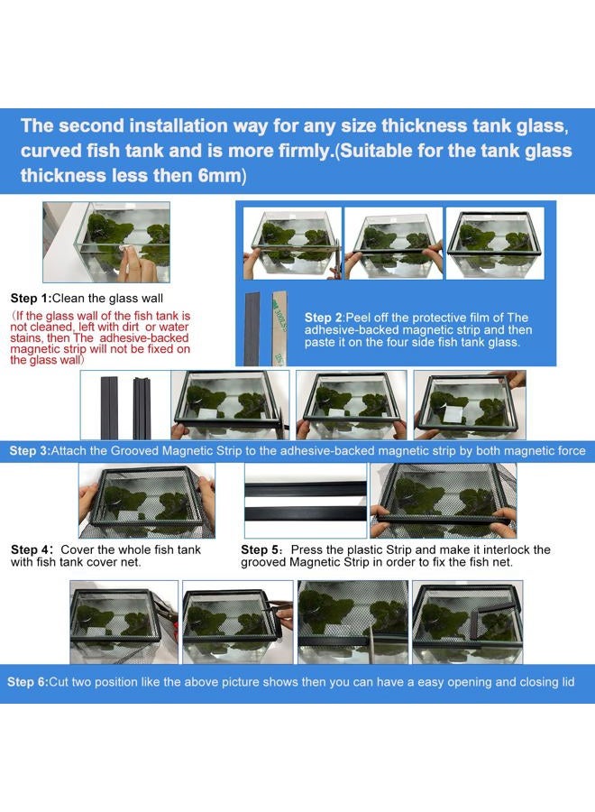 NestBasics Magnetic Aquarium Anti-Jumping net Cover mesh to Protect Fish Jumping Out of Fish Tank - Image 3