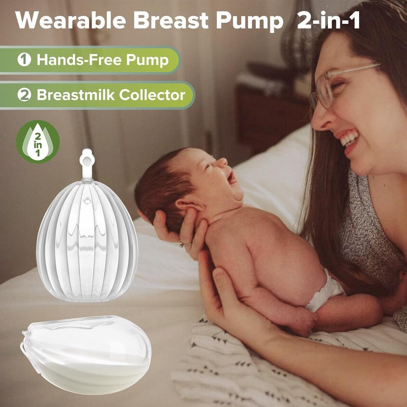haakaa Manual Breast Pump for Breastfeeding 4oz100ml and Shell Wearable Manual Breast Pump 25oz75ml Combo FoodGrade Silicone - Image 5