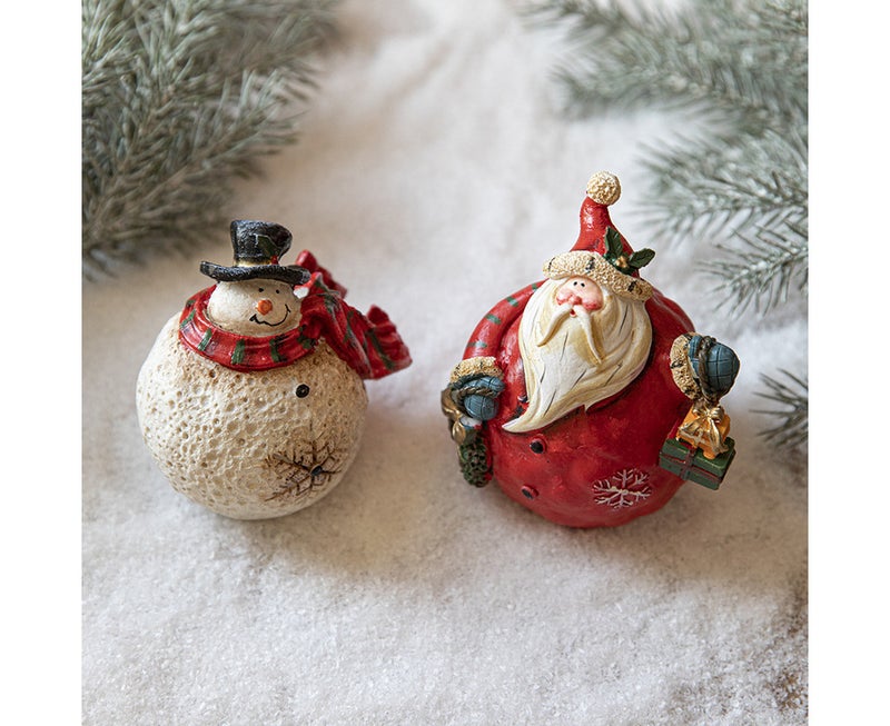 White Bearded Gnome Painted Resin Christmas Ornament - Image 2