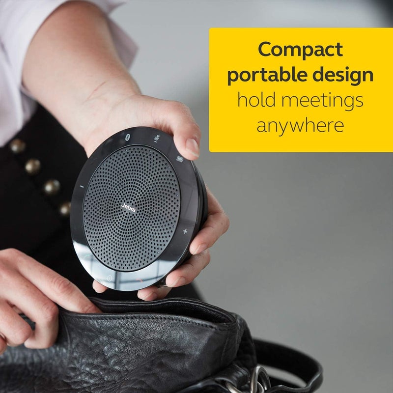 Jabra Speak 410 Speaker Phone - Unified Communications Optimised Portable Conference Speaker with USB - Plug-And-Play Connectivity with Computers - Image 4