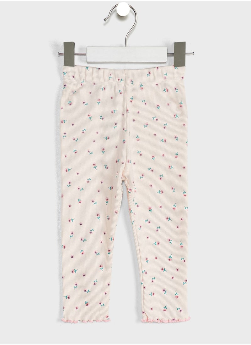 MINOTI - Infant Printed Ribbed Leggings - Image 1