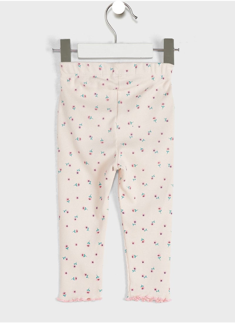 MINOTI - Infant Printed Ribbed Leggings - Image 1