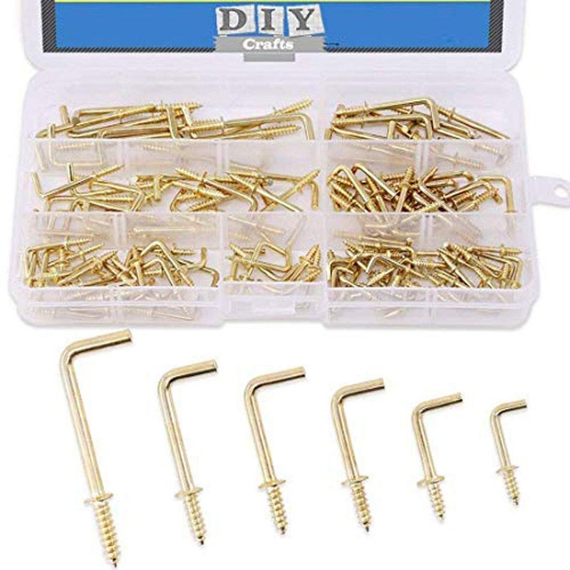 DIY Crafts Pack Of 140 Pcs 6 Different Sizes 6 Different Sizes Brass Plated Square HPack Of 140 Pcs 6 Different Sizes