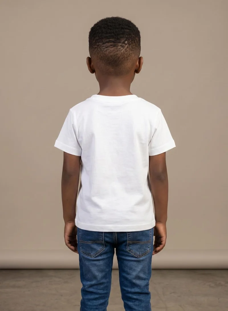 بيبي كلو Boys Roarsome Dinosaur White T-Shirt