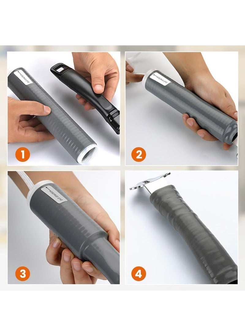 ORIGINAL MART ORIGINAL MART AntiScalding Heat Insulation Cover HeatResistant Handle Sleeve Pot Handle Heat Insulation Silicon CoverSilicone Thermal Insulation Sleeve Pack of 2Pc  - Image 4