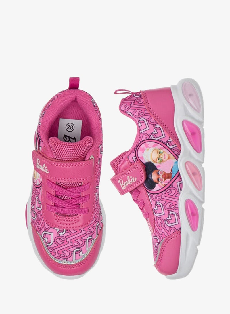 باربي حذاء رياضي مطبوع بإضاءة مع إغلاق بشريط لاصق - Image 3