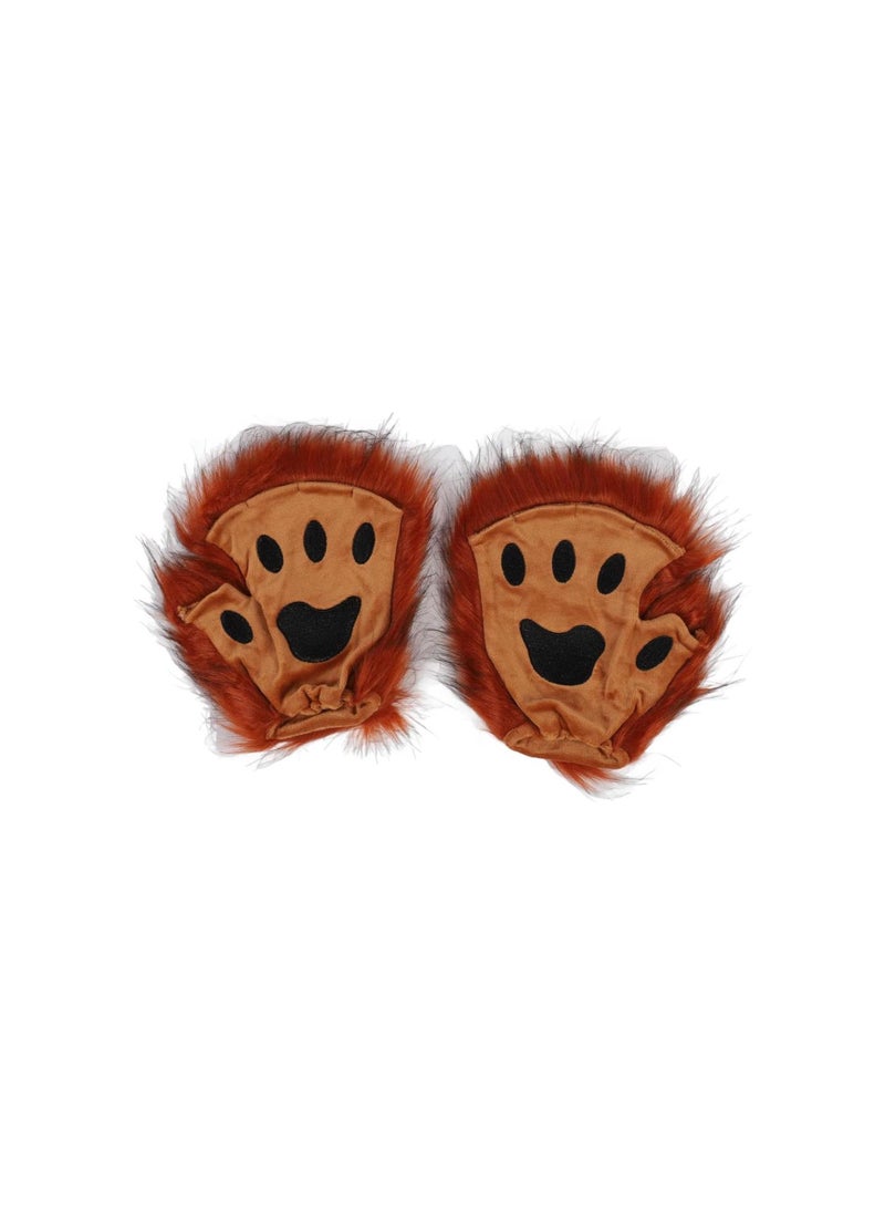 Generic - Soft Fluffy Fox Face Tail Gloves Plush Faux Fur Costume Set for Women Girls Cosplay Parties - Image 1